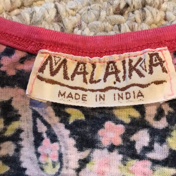 J. Crew halter top and black cami with flower and paisley design by Malaika. - Picture 4 of 5